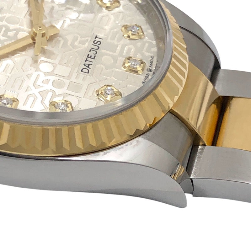 ロレックス ROLEX デイトジャスト36 ランダムシリアル 126233G シルバーコンピューター オイスターブレス SS/K18YG メンズ 腕時計