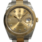 ロレックス ROLEX デイトジャスト41 ランダムシリアル 126333G シャンパンゴールド オイスターブレス SS/K18YG メンズ 腕時計