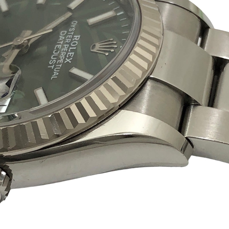 ロレックス ROLEX デイトジャスト36 ランダムシリアル 126234 オリーブグリーン パームモチーフ オイスターブレス SS/K18WG メンズ 腕時計