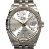 ロレックス ROLEX デイトジャスト36 ランダムシリアル 126234 シルバー ジュビリーブレス SS/K18WG メンズ 腕時計