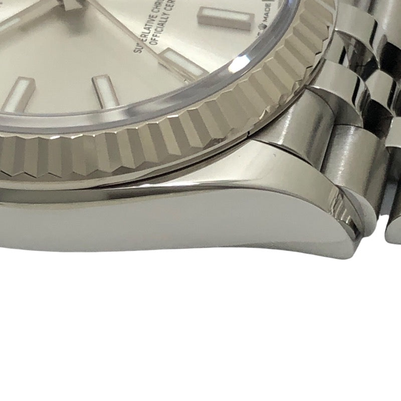 ロレックス ROLEX デイトジャスト36 ランダムシリアル 126234 シルバー ジュビリーブレス SS/K18WG メンズ 腕時計