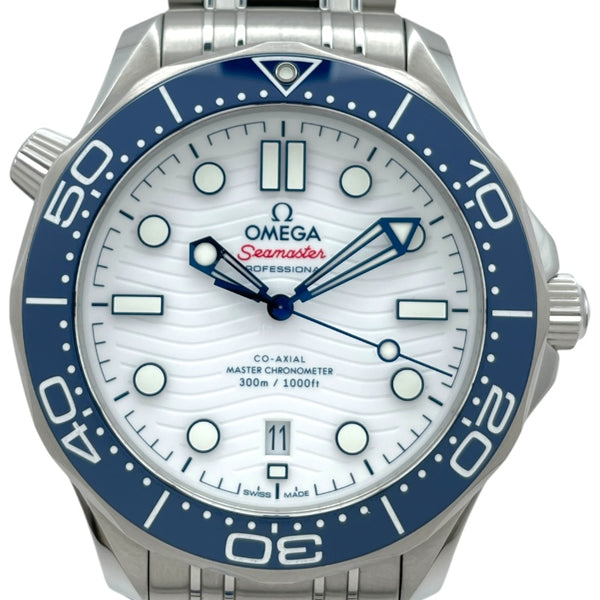 オメガ OMEGA シーマスター ダイバー300M コーアクシャル マスタークロノメーター 522.30.42.20.04.001 ホワイト SS 自動巻き メンズ 腕時計
