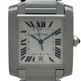カルティエ Cartier タンクフランセーズ LM W51002Q3 ホワイト SS メンズ 腕時計