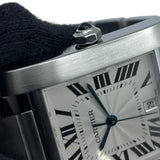 カルティエ Cartier タンクフランセーズ LM W51002Q3 ホワイト SS メンズ 腕時計