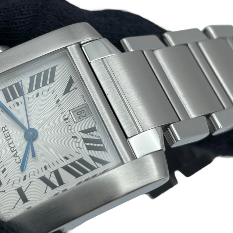 カルティエ Cartier タンクフランセーズ LM W51002Q3 ホワイト SS メンズ 腕時計