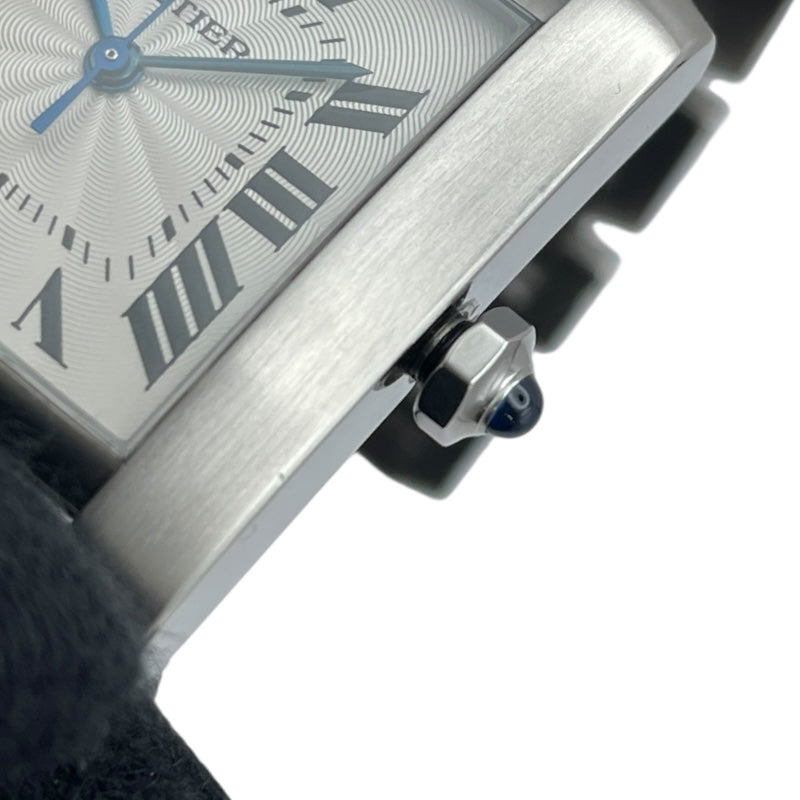 カルティエ Cartier タンクフランセーズ LM W51002Q3 ホワイト SS メンズ 腕時計