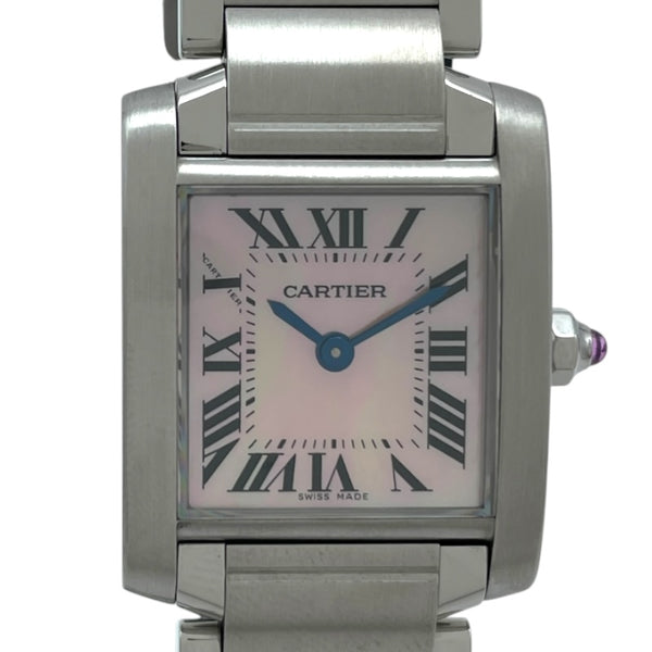 カルティエ Cartier タンク フランセーズ SM ピンクシェル W51028Q3 SS レディース 腕時計