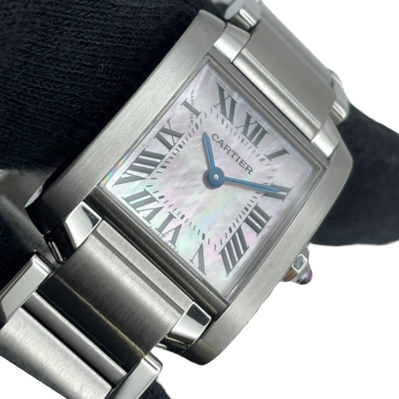 カルティエ Cartier タンク フランセーズ SM ピンクシェル W51028Q3 SS レディース 腕時計