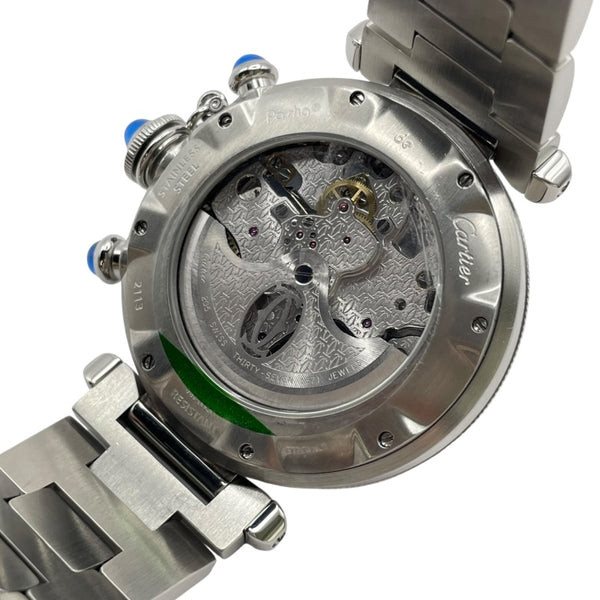 カルティエ Cartier パシャドゥカルティエ クロノグラフ 38mm W31030H3 シルバー SS メンズ 腕時計