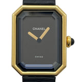 シャネル CHANEL プルミエール H0090 ブラック K18YG レディース 腕時計