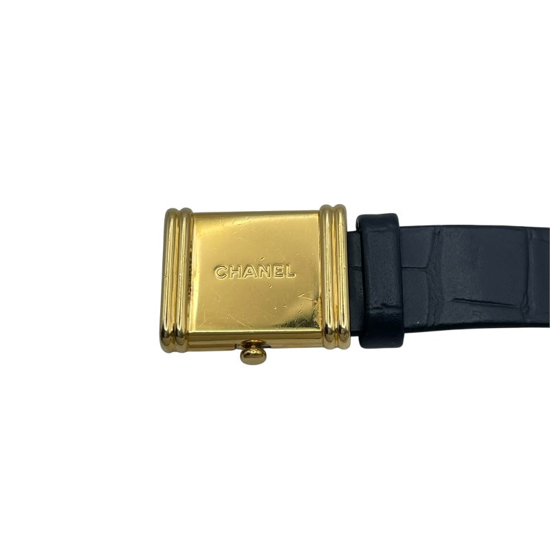 シャネル CHANEL プルミエール H0090 ブラック K18YG レディース 腕時計