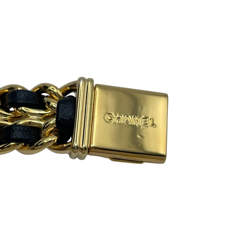 シャネル CHANEL プルミエールL H0001 ブラック GP レディース 腕時計