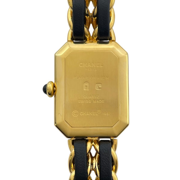 シャネル CHANEL プルミエールL H0001 ブラック GP レディース 腕時計