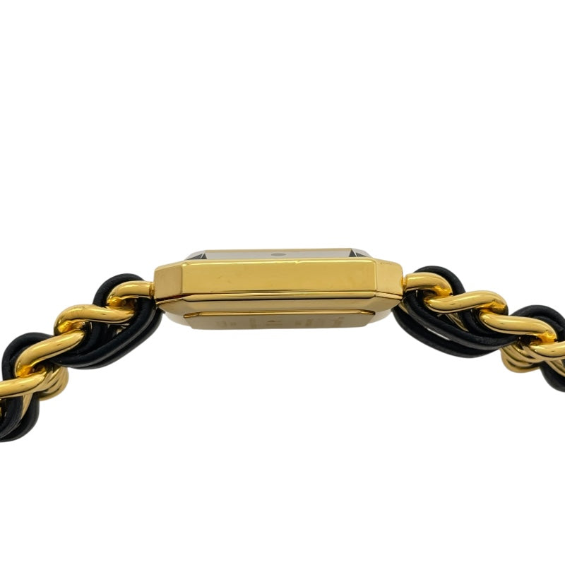 シャネル CHANEL プルミエールL H0001 ブラック GP レディース 腕時計