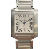 カルティエ Cartier タンクフランセーズ LM W51002Q3 ホワイト SS メンズ 腕時計