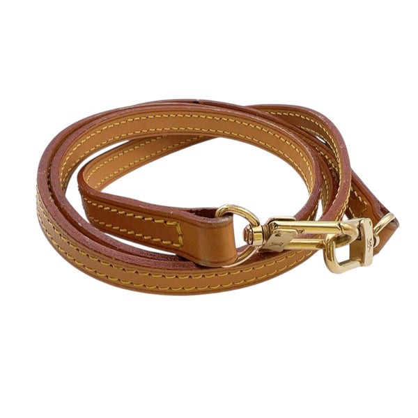 ルイ・ヴィトン LOUIS VUITTON ショルダーストラップ ベージュ　ゴールド金具 ヌメ革 ユニセックス ショルダーストラップ