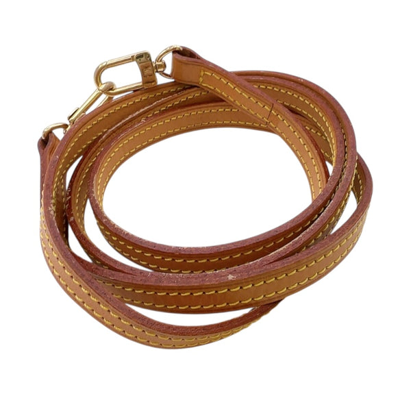 ルイ・ヴィトン LOUIS VUITTON ショルダーストラップ ベージュ　ゴールド金具 ヌメ革 ユニセックス ショルダーストラップ