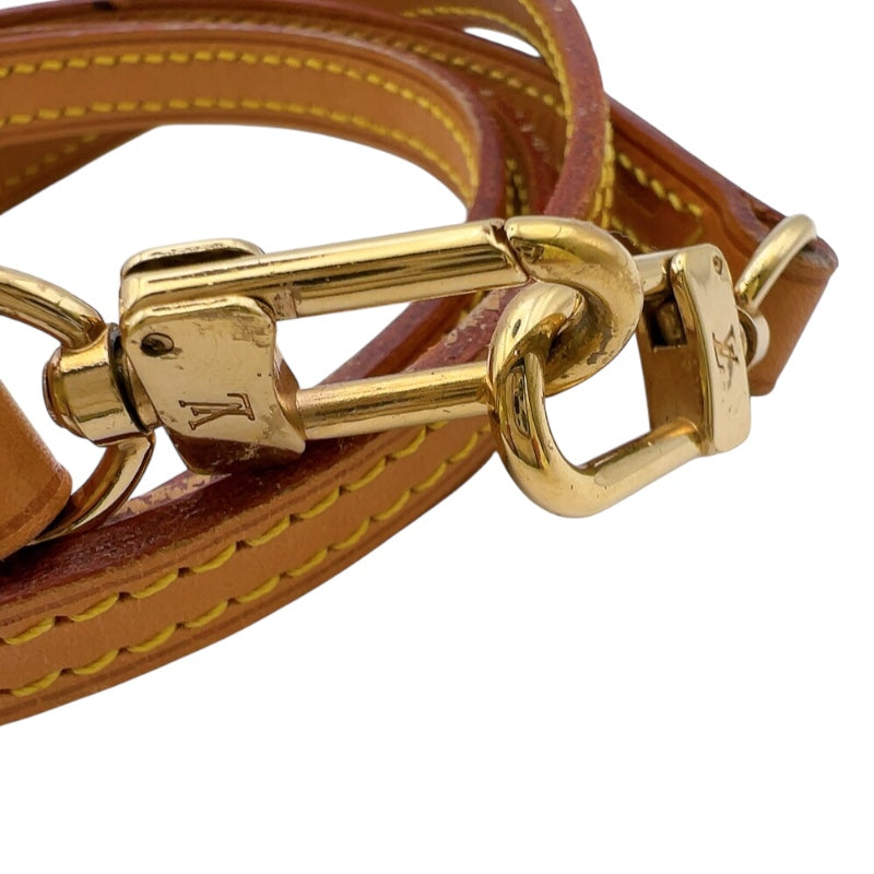 ルイ・ヴィトン LOUIS VUITTON ショルダーストラップ ベージュ　ゴールド金具 ヌメ革 ユニセックス ショルダーストラップ