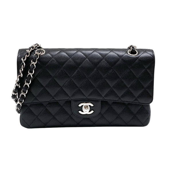 シャネル CHANEL マトラッセ25 A01112 ブラック シルバー金具 キャビアスキン レディース ショルダーバッグ