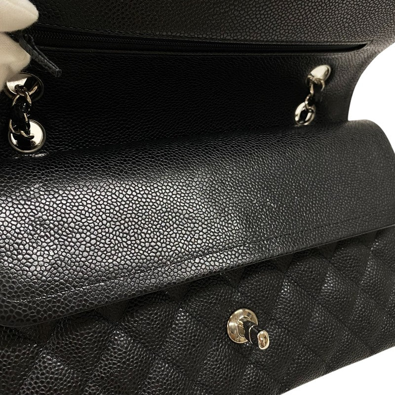 シャネル CHANEL マトラッセ25 A01112 ブラック シルバー金具 キャビアスキン レディース ショルダーバッグ