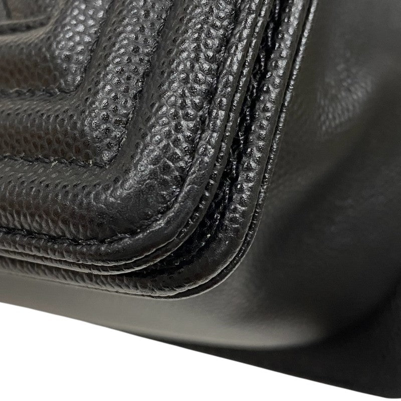 シャネル CHANEL ボーイシャネル25 A67086 ブラック キャビアスキン レディース ショルダーバッグ