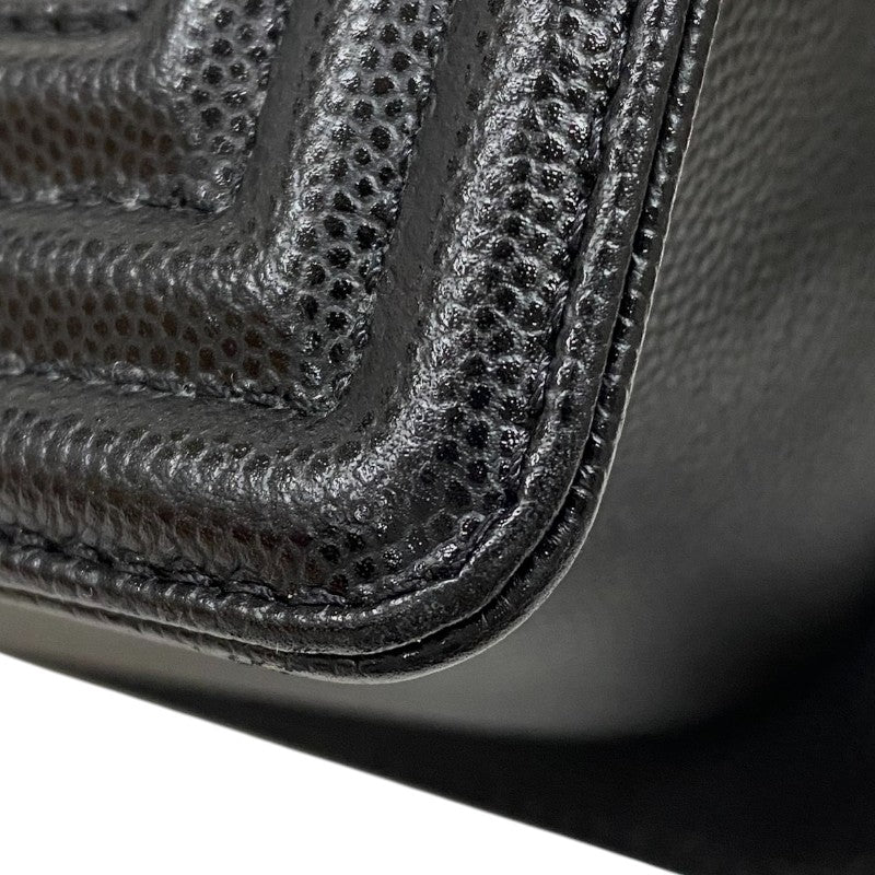 シャネル CHANEL ボーイシャネル25 A67086 ブラック キャビアスキン レディース ショルダーバッグ