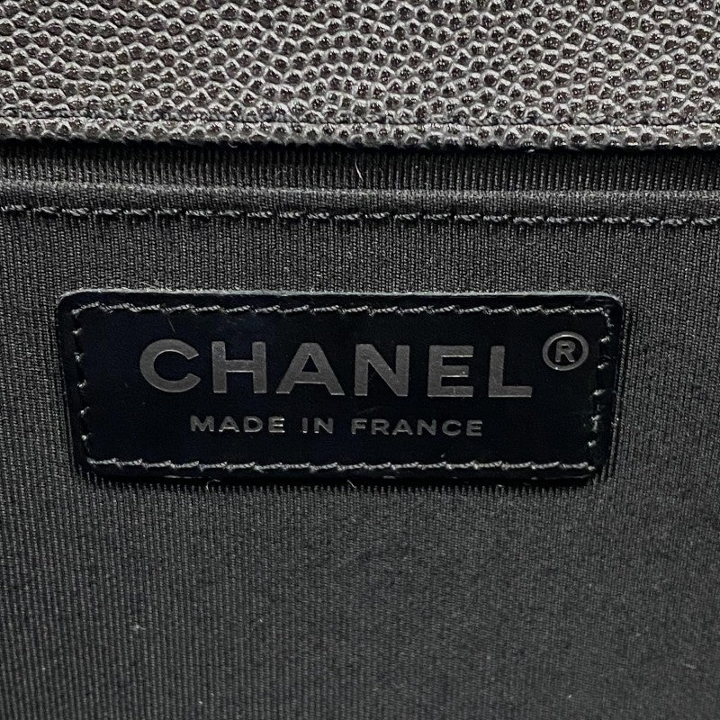 シャネル CHANEL ボーイシャネル25 A67086 ブラック キャビアスキン レディース ショルダーバッグ