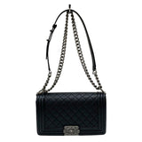 シャネル CHANEL ボーイシャネル25 A67086 ブラック キャビアスキン レディース ショルダーバッグ