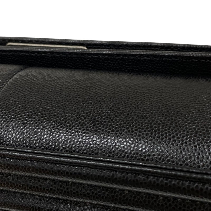 シャネル CHANEL ボーイシャネル25 A67086 ブラック キャビアスキン レディース ショルダーバッグ