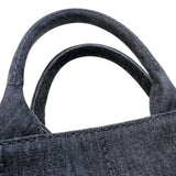 プラダ PRADA カナパハンドバッグ 1BG439 ブラック デニム レディース ハンドバッグ
