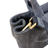 プラダ PRADA カナパハンドバッグ 1BG439 ブラック デニム レディース ハンドバッグ