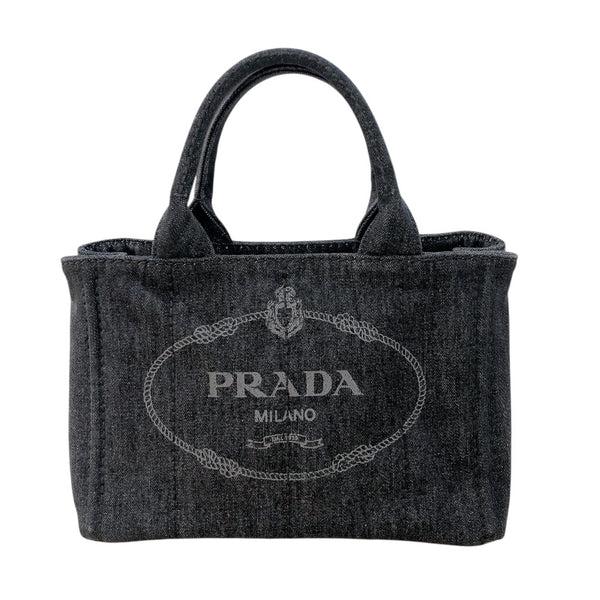 プラダ PRADA カナパハンドバッグ 1BG439 ブラック デニム レディース ハンドバッグ