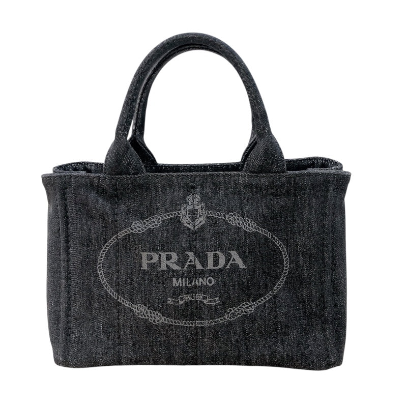 プラダ PRADA カナパハンドバッグ 1BG439 ブラック デニム レディース ハンドバッグ