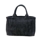 プラダ PRADA カナパハンドバッグ 1BG439 ブラック デニム レディース ハンドバッグ