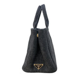 プラダ PRADA カナパハンドバッグ 1BG439 ブラック デニム レディース ハンドバッグ