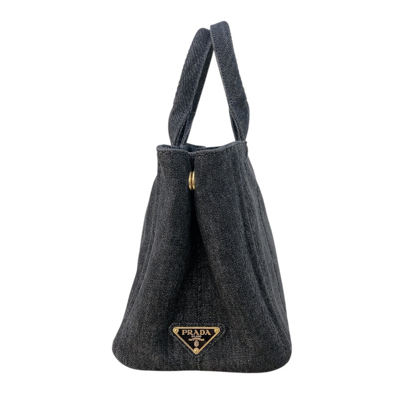 プラダ PRADA カナパハンドバッグ 1BG439 ブラック デニム レディース ハンドバッグ