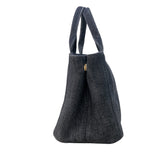 プラダ PRADA カナパハンドバッグ 1BG439 ブラック デニム レディース ハンドバッグ