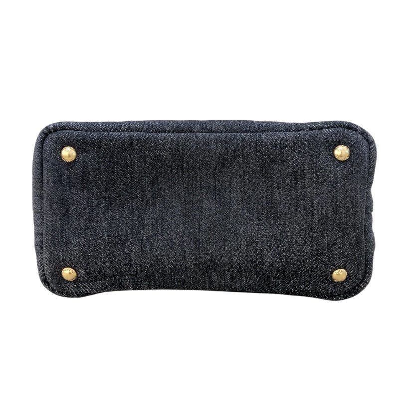 プラダ PRADA カナパハンドバッグ 1BG439 ブラック デニム レディース ハンドバッグ