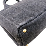 プラダ PRADA カナパハンドバッグ 1BG439 ブラック デニム レディース ハンドバッグ