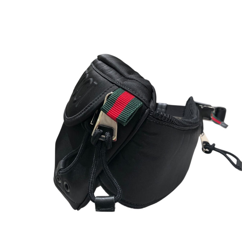グッチ GUCCI ラージベルトバッグ 804262 ブラック ナイロン メンズ ウエストバッグ