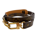 ルイ・ヴィトン LOUIS VUITTON ショルダーストラップ ブラウン　ゴールド金具 モノグラム レディース ショルダーストラップ