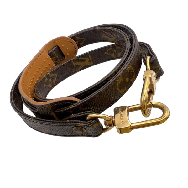 ルイ・ヴィトン LOUIS VUITTON ショルダーストラップ ブラウン　ゴールド金具 モノグラム レディース ショルダーストラップ