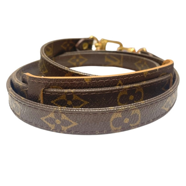 ルイ・ヴィトン LOUIS VUITTON ショルダーストラップ ブラウン　ゴールド金具 モノグラム ユニセックス ショルダーストラップ