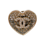 シャネル CHANEL ココマークハートリング メタル/ストラス アクセサリー