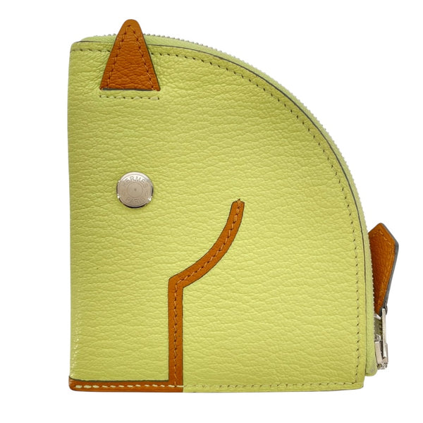 エルメス HERMES パドックコインケース Z刻 ジューヌブルジョン SV金具 シェーブル レディース コインケース