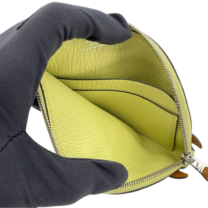 エルメス HERMES パドックコインケース Z刻 ジューヌブルジョン SV金具 シェーブル レディース コインケース