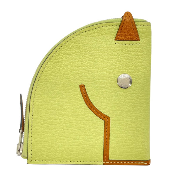 エルメス HERMES パドックコインケース Z刻 ジューヌブルジョン SV金具 シェーブル レディース コインケース