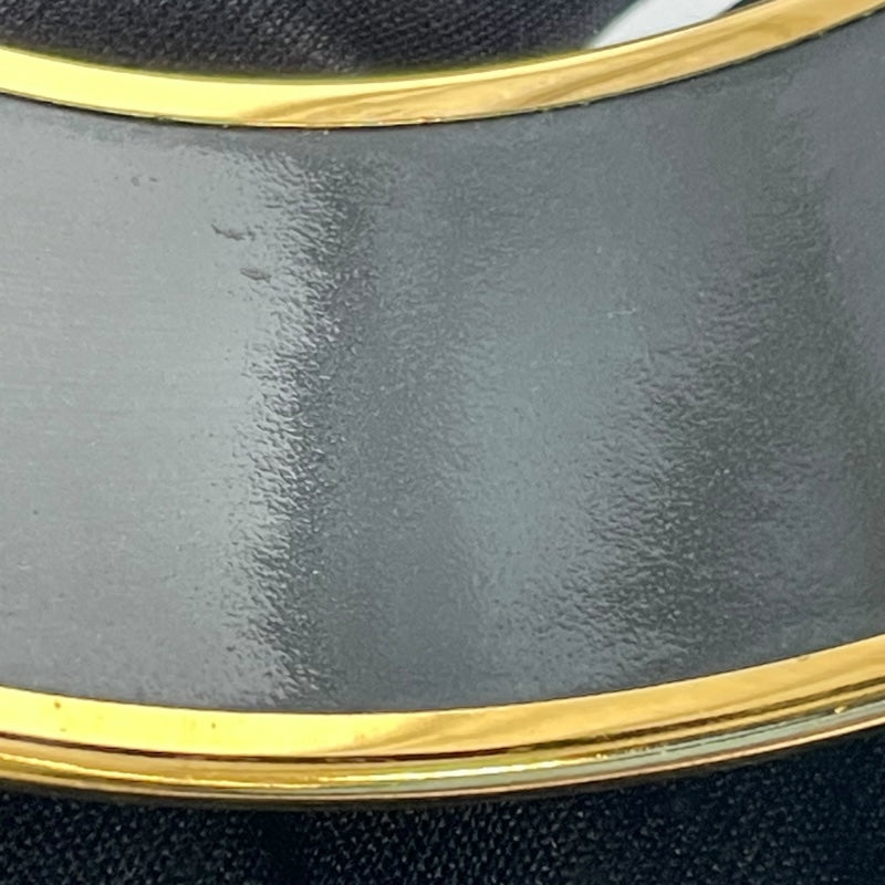 エルメス HERMES エマイユGM ゴールド ブラウン メタル アクセサリー