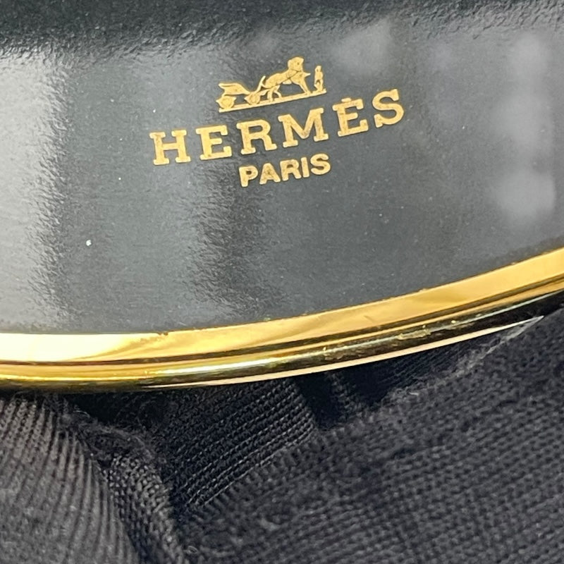 エルメス HERMES エマイユGM ゴールド ブラウン メタル アクセサリー