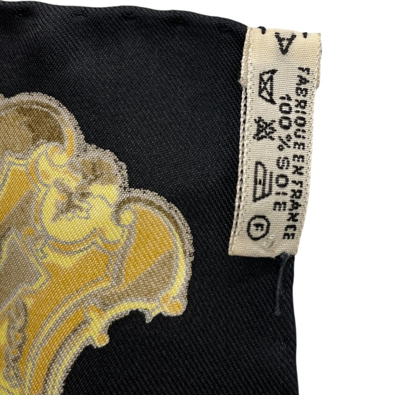 エルメス HERMES カレ90　LES CLES THE KEYS RARE ブラック シルク100％ レディース スカーフ